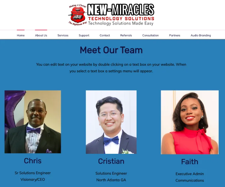 Chris's client project delivered with AI